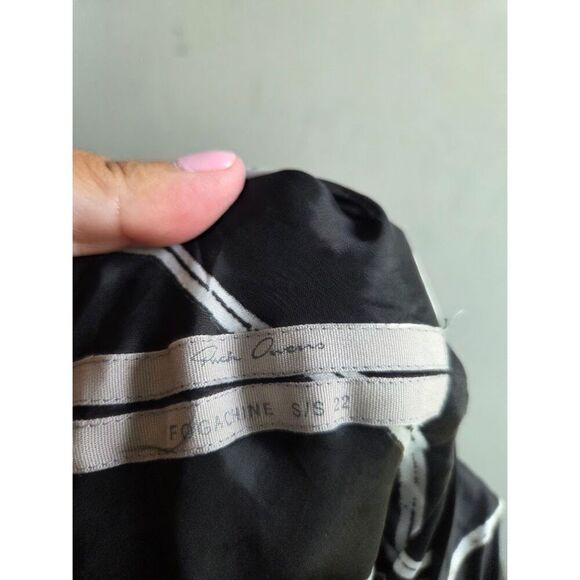 NWT Rick Ownens "The Bubble Dress" Black/White Geometric Print Cupro Dress sz 40 - Picture 6 of 14